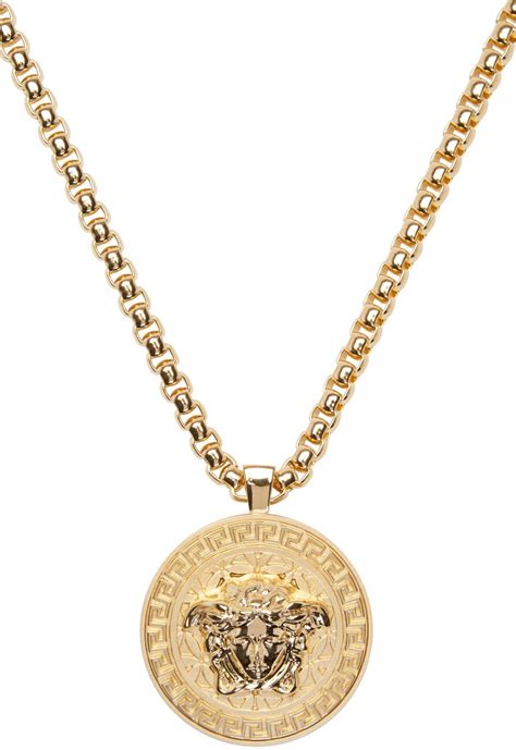 mens gold versace chain|14k Gold Versace pendant.